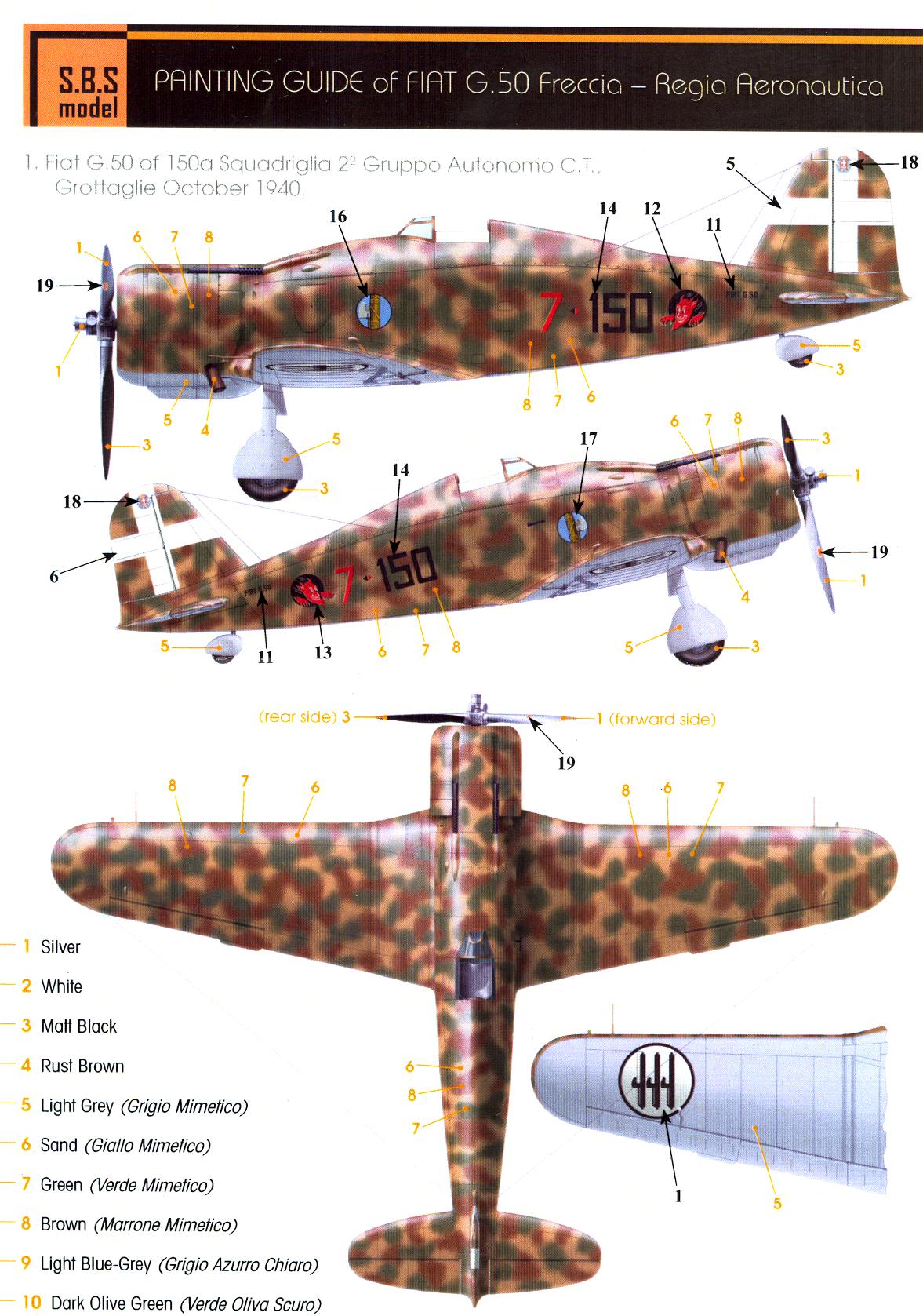 SBS Models 1 72 FIAT G.50 FRECCIA Italian Regia Aeronautica